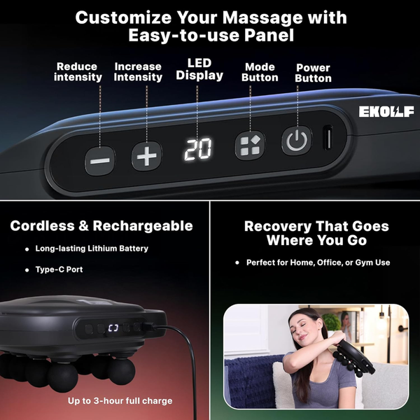 Dr Physio USA Supervolt Octacore 1051 8 Heads Percussion Massage Gun