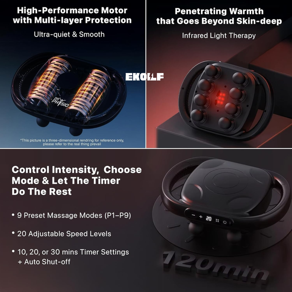 Dr Physio USA Supervolt Octacore 1051 8 Heads Percussion Massage Gun