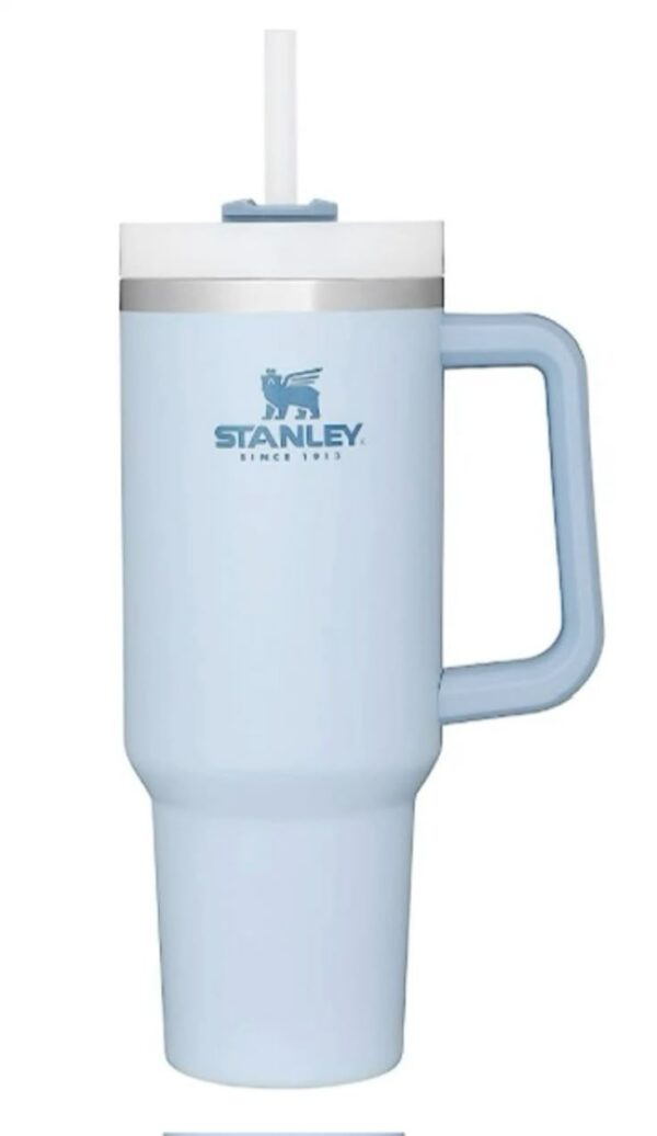 Stainless Steel Tumbler with Handle & Straw - Image 4